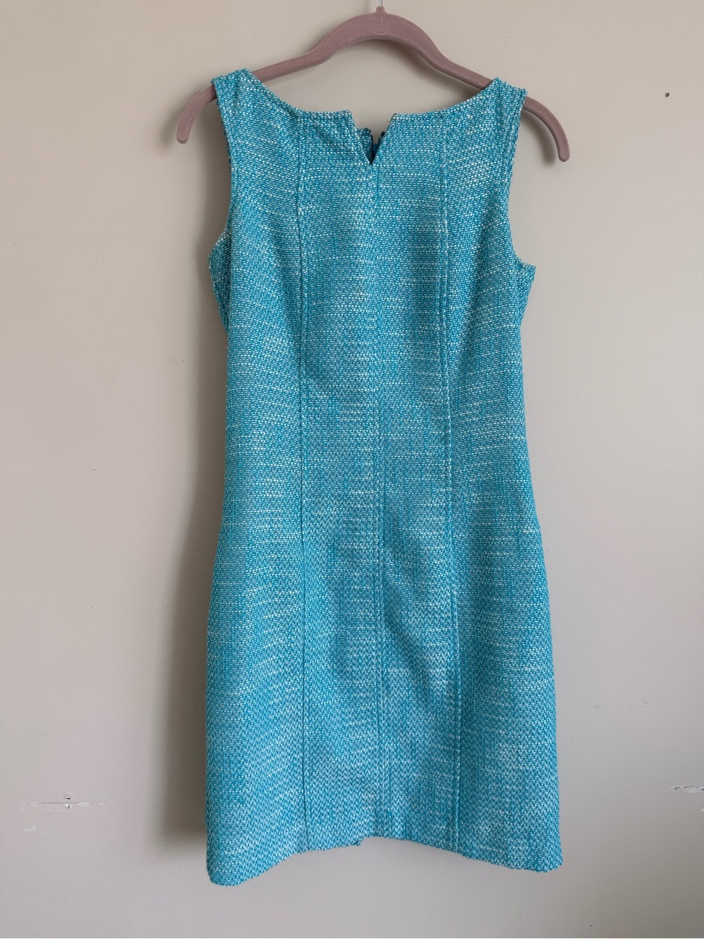 Talbots Turquoise Textured Sheath Dress